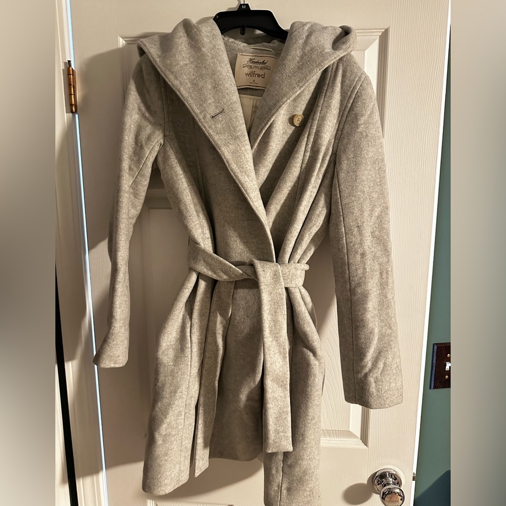 Wilfred Borda Wool Coat (Heather White)